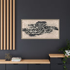Rabbi Awzi'ni An Ashkura Ni'mataka Gratitude Dua Wall Art -Framed Arabic Calligraphy Canvas