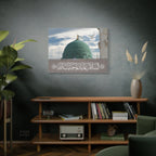 Madina Green Dome Canvas Wall Art — "Assalamu Alayka Ya Habib Allah"