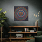 Colorful 99 Names of Allah Asma Ul Husna Circular Mandala Islamic Canvas Print