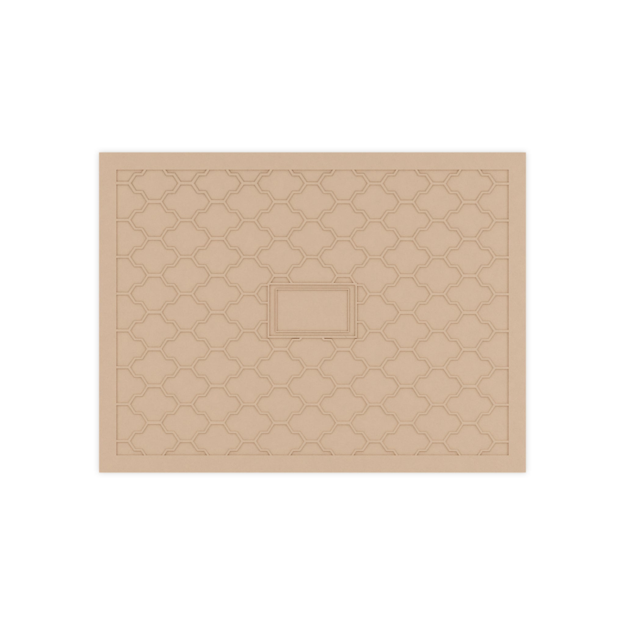Ceramic Tile Wall Art — Islamic Geometric Kufic Calligraphy with Persian Floral Border