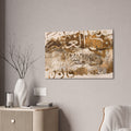 Fainna Ma'al Usri Yusra Abstract Earth Tone Brown Sepia Canvas Print