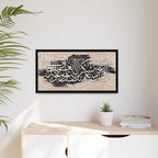 Rabbi Awzi'ni An Ashkura Ni'mataka Gratitude Dua Wall Art -Framed Arabic Calligraphy Canvas