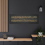 Royal Gold Ayat Al Kursi Calligraphy on Textured Black Canvas Print
