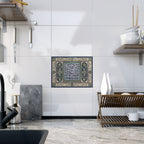 Islamic Geometric Ceramic Tile — Kufic Calligraphy Photo Tile