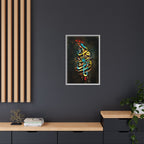 Framed Matte Canvas - Colorful Arabic Calligraphy Wall Art