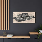 Rabbi Awzi'ni An Ashkura Ni'mataka Gratitude Dua Wall Art -Framed Arabic Calligraphy Canvas