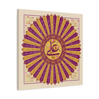 Imam Ali 'Ya Ali' Canvas — Burgundy & Gold Sunburst Arabic Calligraphy