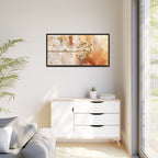 My Mercy Encompasses All Things" Quranic Canvas Print – Abstract Earth Tones Islamic Wall Art