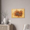Yasin Wal-Quranil Hakim Warm Amber Textured Traditional Islamic Canvas