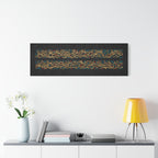 Royal Gold Ayat Al Kursi Calligraphy on Textured Black Canvas Print