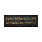 Royal Gold Ayat Al Kursi Calligraphy on Textured Black Canvas Print