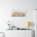 Luxury Gold Leaf Bismillah Ma Sha Allah Canvas | Modern Geometric Mosaic Wall Art